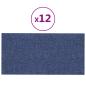 Preview: Wandkopfteilen 12 Stk. 60 x 30 cm Blau Stoff