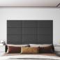Preview: ARDEBO.de - Wandkopfteilen 12 Stk. 60 x 30 cm Grau Stoff
