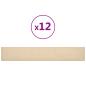 Preview: Wandkopfteilen 12 Stk. 90 x 15 cm Creme Stoff