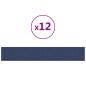 Preview: Wandkopfteilen 12 Stk. 90 x 15 cm Blau Stoff