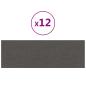 Preview: Wandkopfteilen 12 Stk. 90 x 30 cm Dunkelgrau Stoff