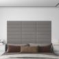 Preview: ARDEBO.de - Wandkopfteilen 12 Stk. 60 x 15 cm Hellgrau Stoff
