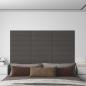 Preview: ARDEBO.de - Wandkopfteilen 12 Stk. 60 x 15 cm Dunkelgrau Stoff