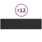Preview: Wandkopfteilen 12 Stk. 60 x 15 cm Schwarz Stoff