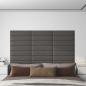 Preview: ARDEBO.de - Wandkopfteilen 12 Stk. 60 x 15 cm Grau Stoff