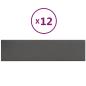 Preview: Wandkopfteilen 12 Stk. 60 x 15 cm Grau Stoff