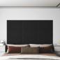 Preview: ARDEBO.de - Wandkopfteilen 12 Stk. 60 x 30 cm Schwarz Stoff