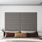 Preview: ARDEBO.de - Wandkopfteilen 12 Stk. 90 x 15 cm Hellgrau Stoff