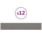 Preview: Wandkopfteilen 12 Stk. 90 x 15 cm Hellgrau Stoff