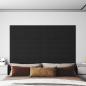 Preview: ARDEBO.de - Wandkopfteilen 12 Stk. 90 x 15 cm Schwarz Stoff