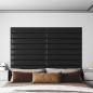 Preview: ARDEBO.de - Wandkopfteilen 12 Stk. 90 x 15 cm Schwarz Stoff
