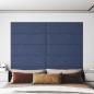 Preview: ARDEBO.de - Wandkopfteilen 12 Stk. 90 x 30 cm Blau Stoff