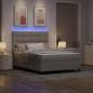 Preview: Boxspringbett mit Matratze mit LED Taupe 160 x 200 cm Stoff