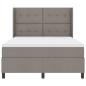 Preview: LED Boxspringbett mit Matratze Taupe 160 x 200 cm Stoff