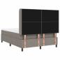 Preview: LED Boxspringbett mit Matratze Taupe 160 x 200 cm Stoff