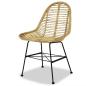 Preview: Esszimmerstühle 2 Stk. Natur Rattan