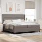 Preview: ARDEBO.de - Boxspringbett mit Matratze Taupe 200 x 200 cm Stoff