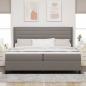 Preview: Boxspringbett mit Matratze Taupe 200 x 200 cm Stoff