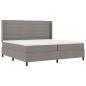 Preview: Boxspringbett mit Matratze Taupe 200 x 200 cm Stoff