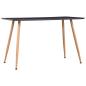 Preview: ARDEBO.de - Esstisch Grau und Eichefarben 120×60×74 cm MDF