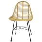 Preview: Esszimmerstühle 6 Stk. Rattan Natur