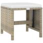 Preview: 5-tlg. Garten-Essgruppe mit Kissen Poly Rattan Beige