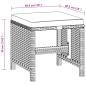 Preview: 5-tlg. Garten-Essgruppe mit Kissen Poly Rattan Beige
