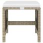 Preview: 5-tlg. Garten-Essgruppe mit Kissen Poly Rattan Beige