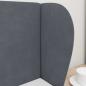 Preview: Kopfteil Ohr Dunkelgrau 40 x 23 x 6 cm Samt