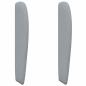 Preview: Kopfteil Ohr Hellgrau 80 x 23 x 6 cm Stoff
