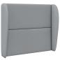 Preview: Kopfteil Ohr Hellgrau 80 x 23 x 6 cm Stoff