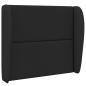Preview: Kopfteil Ohr Schwarz 80 x 23 x 6 cm Stoff