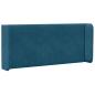 Preview: Kopfteil Ohr Blau 40,5 x 40,5 x 4 cm Samt