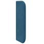 Preview: Kopfteil Ohr Blau 40,5 x 40,5 x 4 cm Samt