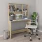 Preview: ARDEBO.de - Schreibtisch mit Regalen Sonoma-Eiche 110x45x157 cm