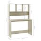 Preview: Schreibtisch mit Regalen Sonoma-Eiche 110x45x157 cm