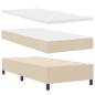 Preview: Boxspringbett mit Kopfteil Creme 100 x 200 cm Stoff