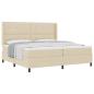 Preview: Boxspringbett mit Matratze Creme 200 x 200 cm Stoff