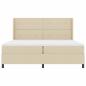 Preview: Boxspringbett mit Matratze Creme 200 x 200 cm Stoff