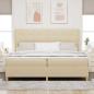 Preview: Boxspringbett mit Matratze Creme 200 x 200 cm Stoff