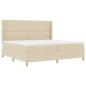 Preview: Boxspringbett mit Matratze Creme 200 x 200 cm Stoff