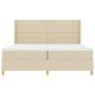 Preview: Boxspringbett mit Matratze Creme 200 x 200 cm Stoff