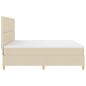 Preview: LED Boxspringbett mit Matratze Creme 200 x 200 cm Stoff