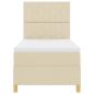 Preview: LED Boxspringbett mit Matratze Creme 100 x 200 cm Stoff