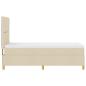 Preview: LED Boxspringbett mit Matratze Creme 100 x 200 cm Stoff