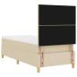 Preview: LED Boxspringbett mit Matratze Creme 100 x 200 cm Stoff