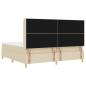 Preview: Boxspringbett mit Matratze Creme 140 x 200 cm Stoff