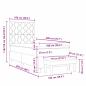 Preview: Boxspringbett mit Matratze Creme 100 x 200 cm Stoff
