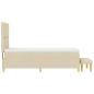 Preview: Boxspringbett mit Matratze Creme 100 x 200 cm Stoff