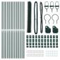 Preview: Bodenmontierter Sechseckzaun 25 x 1,2 m PVC-beschichteter Stahl